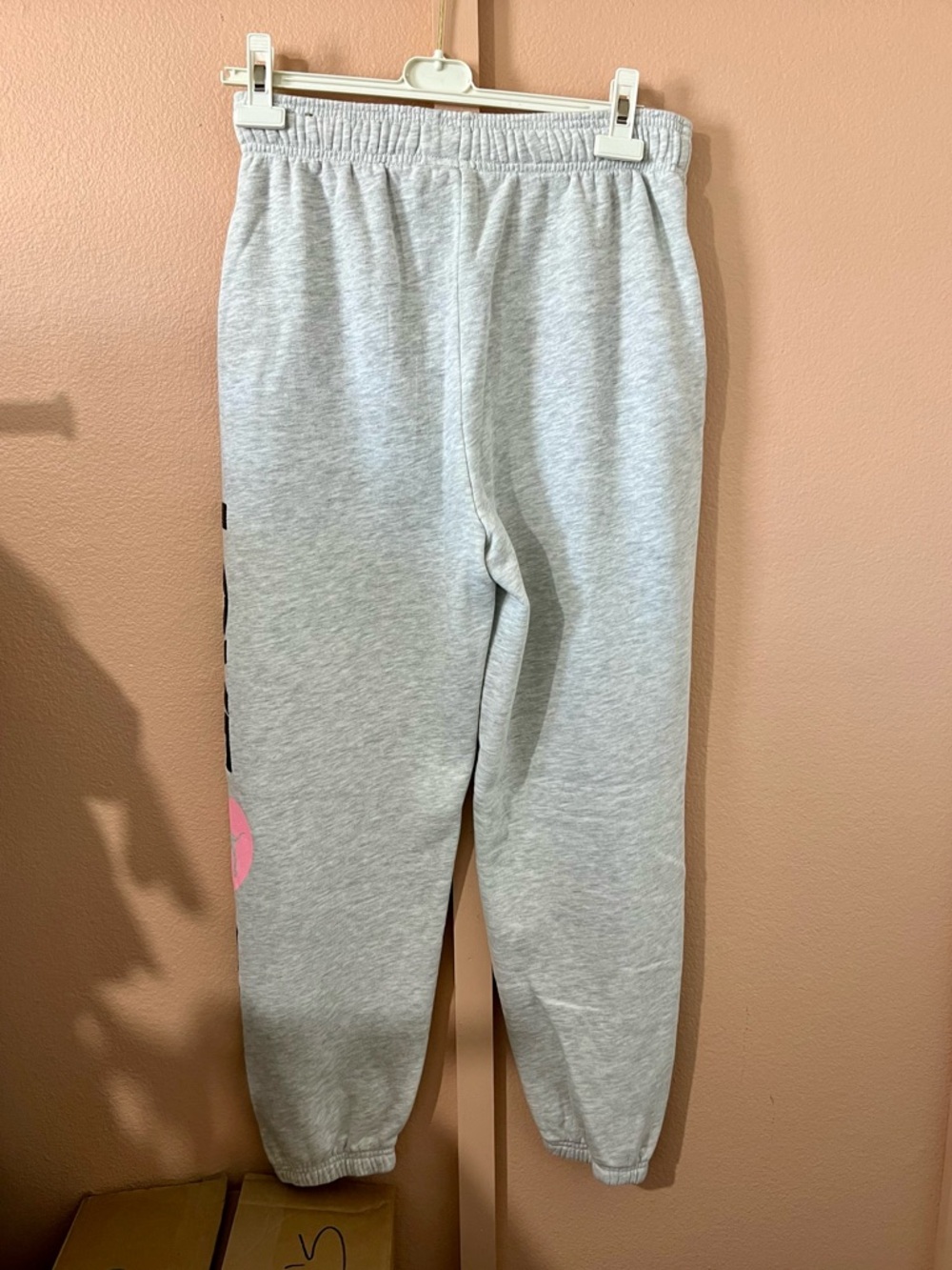 PINK Victoria's Secret Light Gray Zip-Up Sweatshirt with Pink Logo & Joggers Set - Picture 13 of 14